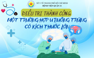 Điều trị thành công một trường hợp u buồng trứng có kích thước lớn